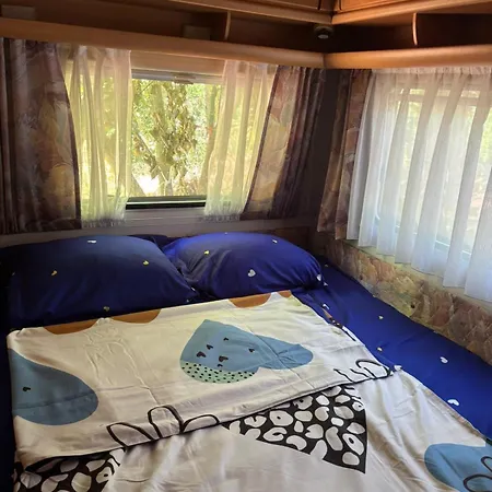каравана синята маймуна плаж градина # Rv Blue Monkey On The