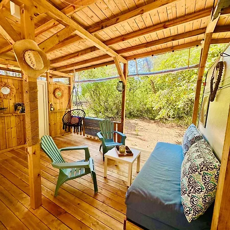 Campsite каравана синята маймуна плаж градина # Rv Blue Monkey On The