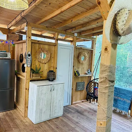 каравана синята маймуна плаж градина Campingplatz