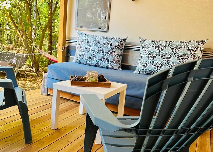 каравана синята маймуна плаж градина # Rv Blue Monkey On The